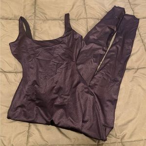 Skims all-in-one shine square neck tank onesie